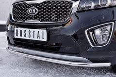 Защита переднего бампера D42 секции для Kia Sorento Prime CRDI 2015