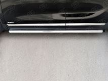 Пороги труба D63 (вариант 3) для Kia Sorento Prime CRDI 2015