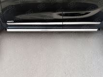 Пороги труба D63 (вариант 1) для Kia Sorento Prime CRDI 2015