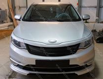 Накладки на передние фары (реснички) широкие для KIA RIO III 2015+