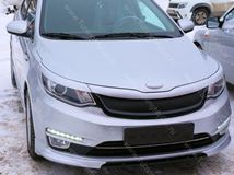 Накладки на передние фары (реснички) широкие для KIA RIO III 2015+