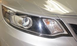 Накладки на передние фары (реснички) узкие для KIA RIO III 2015+