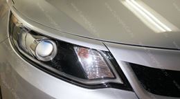 Накладки на передние фары (реснички) узкие для KIA RIO III 2015+