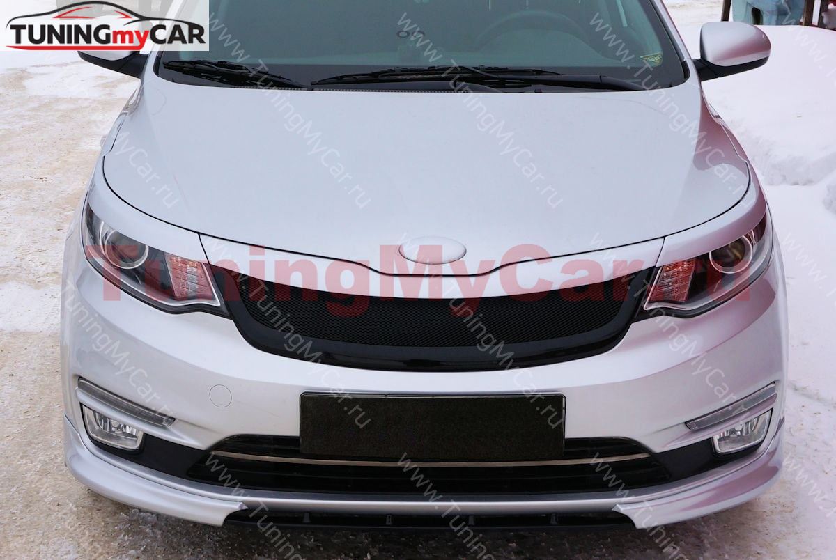 Накладка на передний шильдик для KIA RIO III 2011+