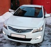 Реснички (накладки) на фары Hyundai Solaris 2014-2017 рестайл