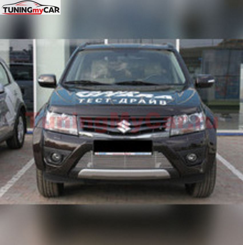 Накладка на решетку бампера (полоска) для Suzuki Grand Vitara 3дв, 5дв 2012-