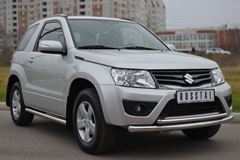 Защита переднего бампера D63/42(дуга) для Suzuki Grand Vitara 3дв 2012-