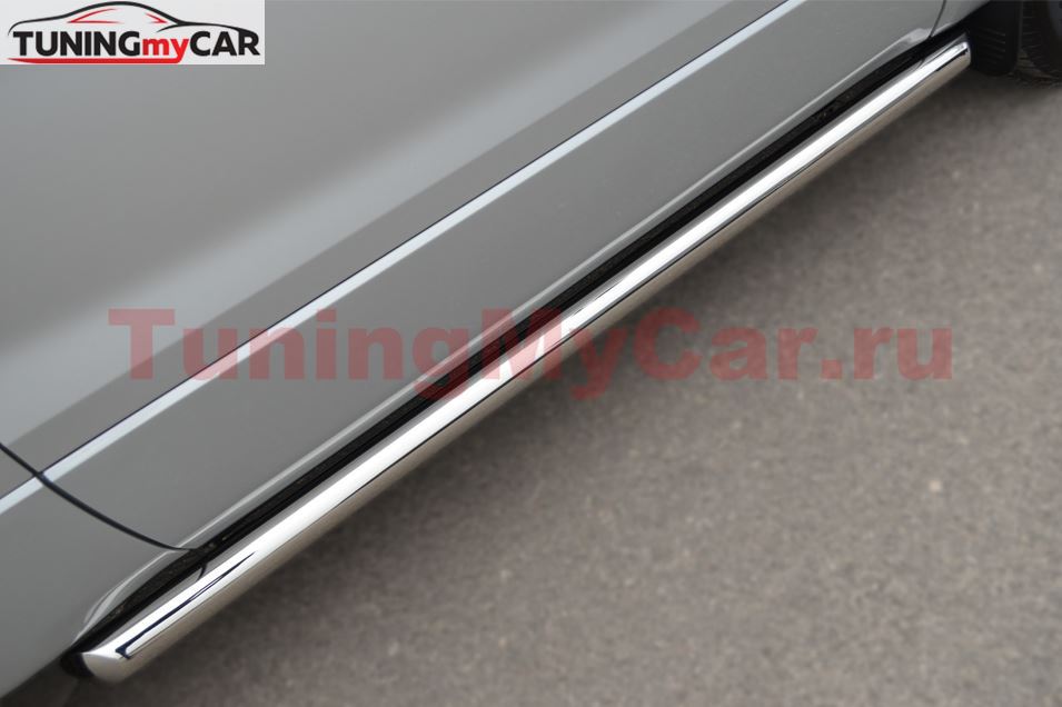 Пороги труба D63 (вариант 1) для Suzuki Grand Vitara 3дв 2012-