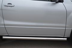 Пороги труба D63 (вариант 1) для Suzuki Grand Vitara 3дв 2012-