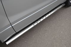 Защита порогов 75х42 с проступью для Suzuki Grand Vitara 3дв 2012-