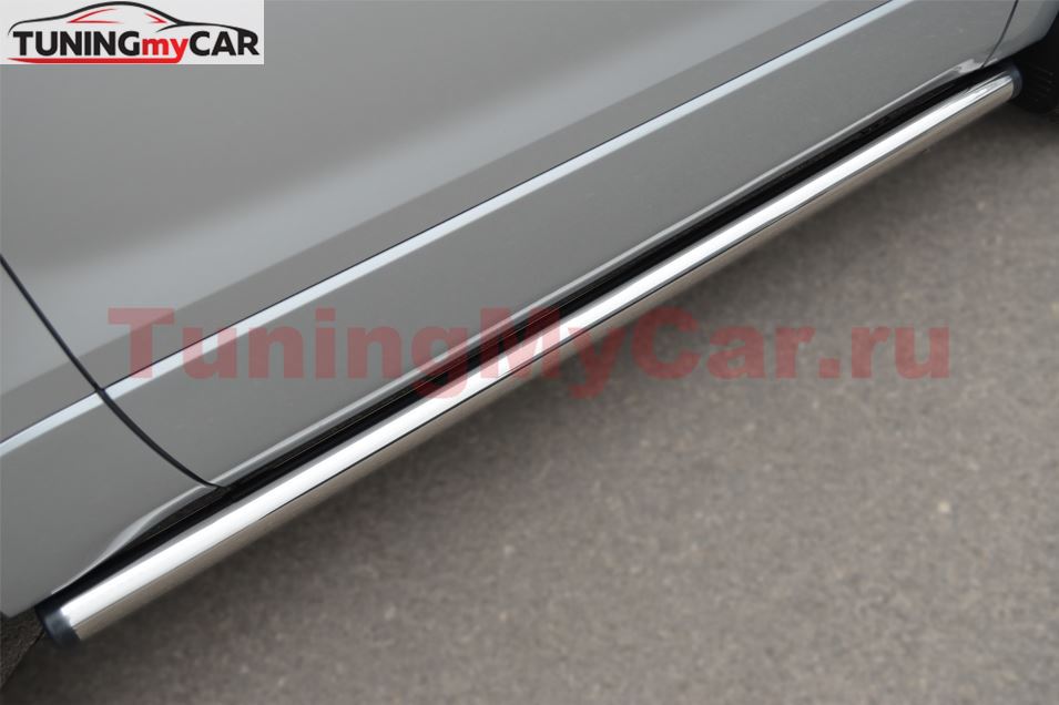 Пороги труба D63 (вариант 2) для Suzuki Grand Vitara 3дв 2012-