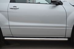Пороги труба D63 (вариант 2) для Suzuki Grand Vitara 3дв 2012-