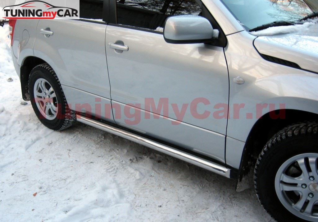 Пороги труба D63 для Suzuki Grand Vitara 5дв 2005-2007