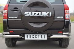 Защита заднего бампера уголки D63/42 для Suzuki Grand Vitara 5дв 2012-