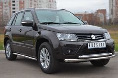 Защита переднего бампера D63/42(дуга) для Suzuki Grand Vitara 5дв 2012-