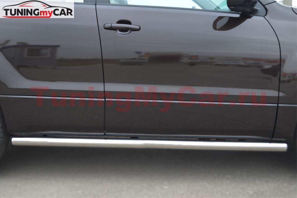 Пороги труба D63 (вариант 3) для Suzuki Grand Vitara 5дв 2012-