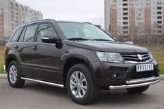 Пороги труба D63 (вариант 3) для Suzuki Grand Vitara 5дв 2012-