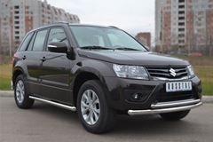 Пороги труба D63 (вариант 1) для Suzuki Grand Vitara 5дв 2012-