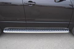Пороги труба D42 с листом для Suzuki Grand Vitara 5дв 2012-