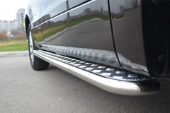 Пороги труба D42 с листом для Suzuki Grand Vitara 5дв 2012-