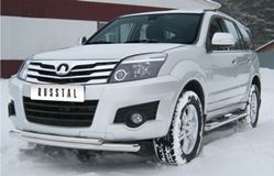 Защита переднего бампера D63/42 (дуга) для Great Wall Hover H3 2010-2013