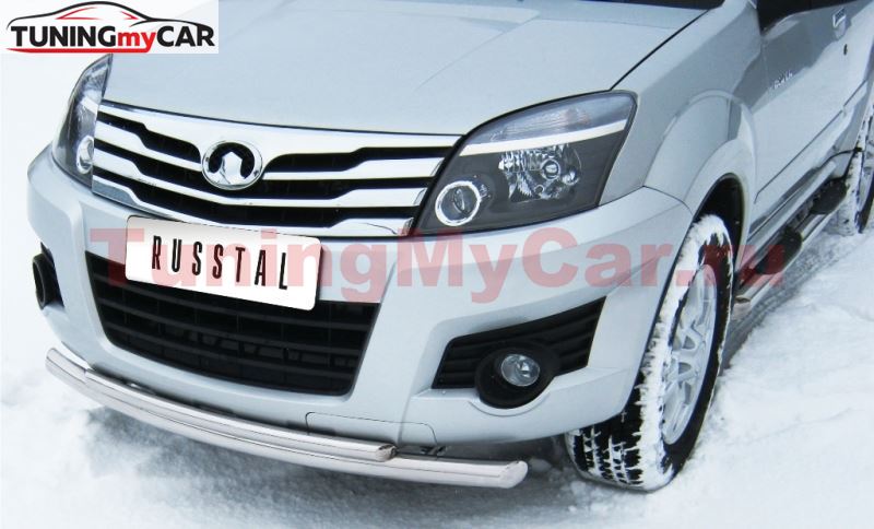Защита переднего бампера D76/42 (дуга) для Great Wall Hover H3 2010-2013