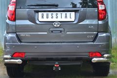 Защита заднего бампера уголки D63 D42 для Great Wall Hover H3 2010-2013