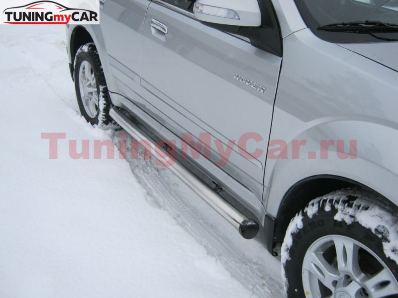 Пороги труба D76 (вариант 2) для Great Wall Hover H3 2010-2013