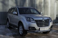 Защита переднего бампера D63 (волна) (Турбодизель) для Great Wall Hover H3 2014-