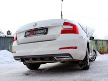 Диффузор заднего бампера Skoda Octavia III A7 (2013-) Текстурный пластик