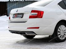 Диффузор заднего бампера Skoda Octavia III A7 (2013-) Текстурный пластик