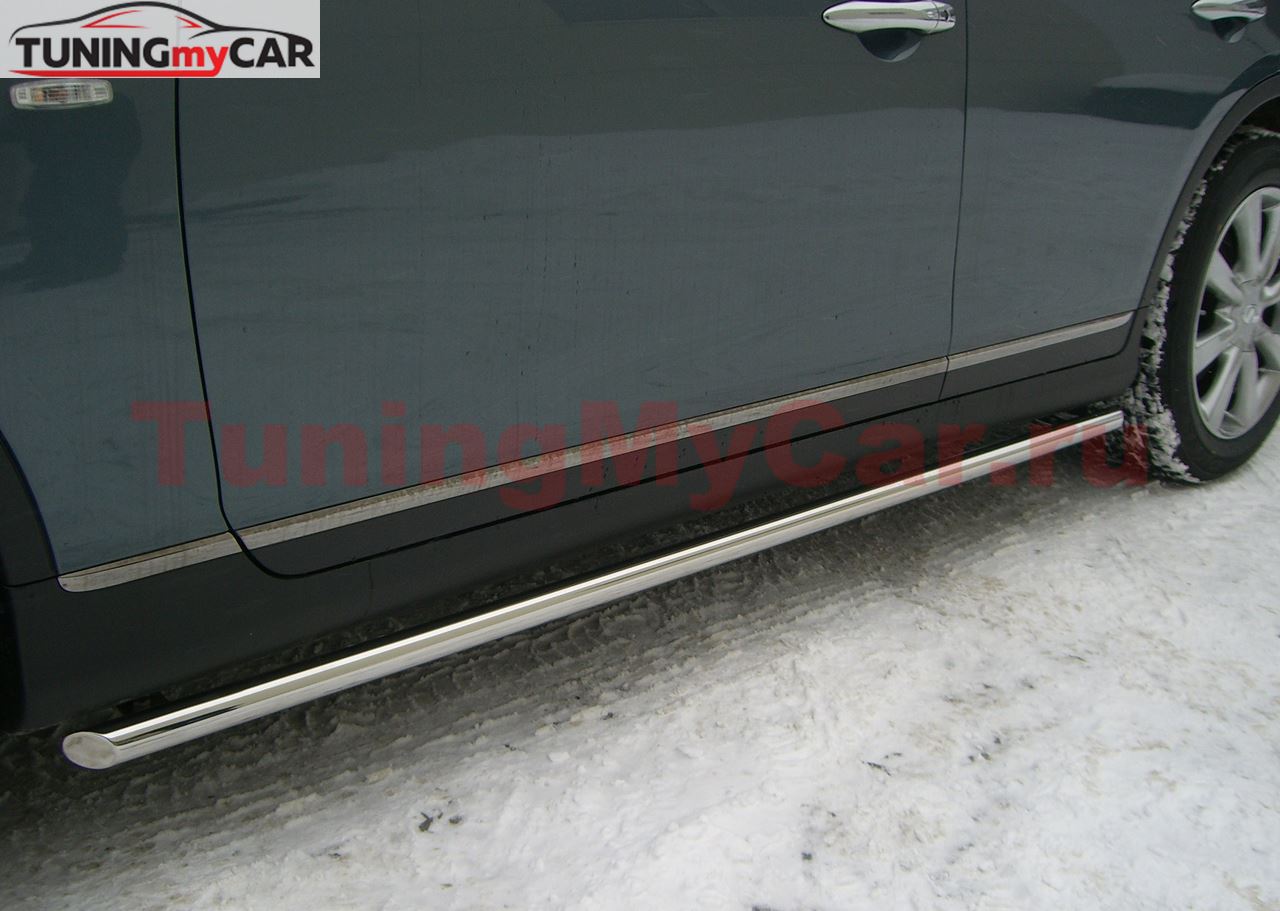 Пороги труба D42 (вариант1) для Infiniti EX35 2007-