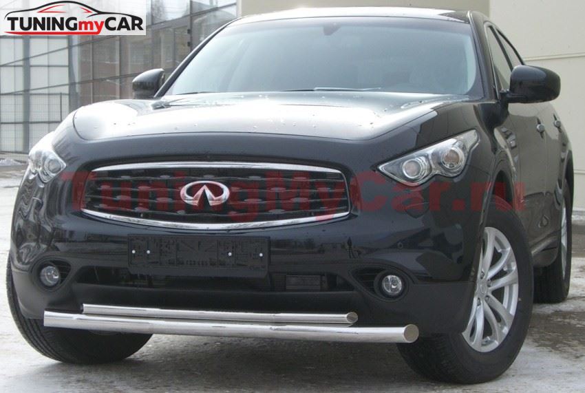 Защита переднего бампера D63/42 для Infiniti FX35/50 2009-2012