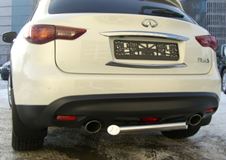 Защита заднего бампера D63 для Infiniti FX35/50 2009-2012