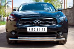 Защита переднего бампера D63/63 (Дуга) для Infiniti FX37-QX70 2010-