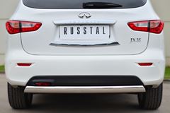 Защита заднего бампера 75х42 (дуга) для Infiniti JX35-QX60 2013-