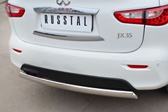 Защита заднего бампера 75х42 (дуга) для Infiniti JX35-QX60 2013-