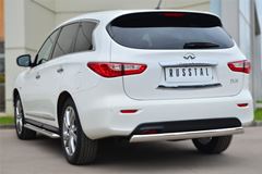 Защита заднего бампера 75х42 (дуга) для Infiniti JX35-QX60 2013-