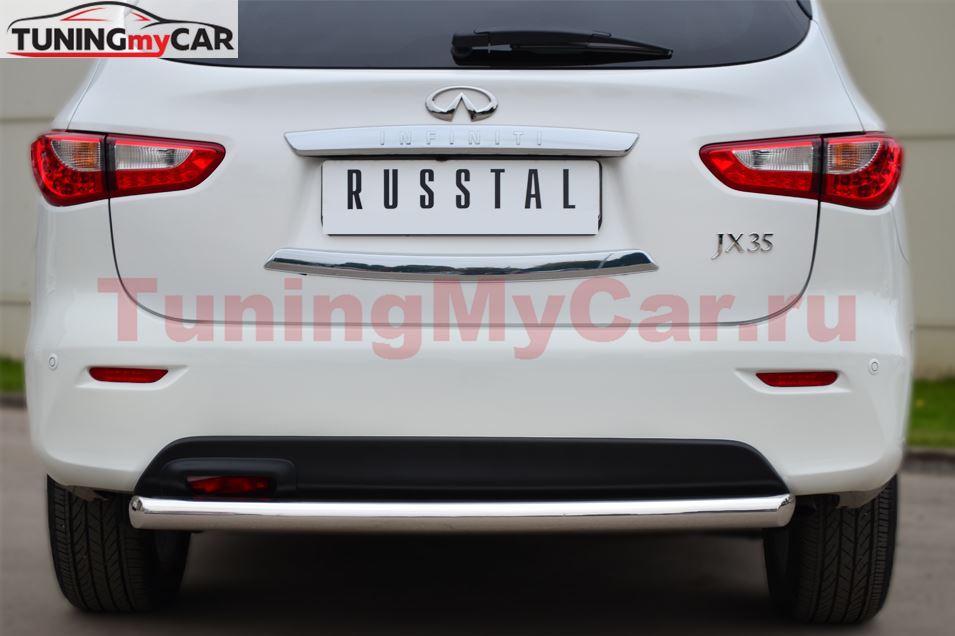 Защита заднего бампера D63 (дуга) для Infiniti JX35-QX60 2013-