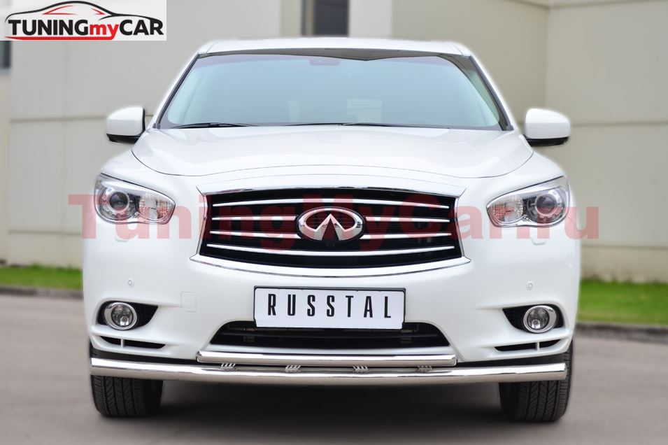 Защита переднего бампера D63 (секции) D42 (дуга) для Infiniti JX35-QX60 2013-