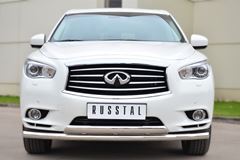 Защита переднего бампера D63 (секции) 75х42 (дуга) для Infiniti JX35-QX60 2013-