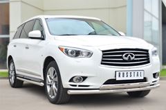 Защита переднего бампера D63 (секции) 75х42 (дуга) для Infiniti JX35-QX60 2013-