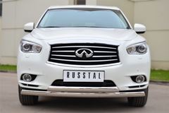 Защита переднего бампера 75х42 (дуга) 75х42 (дуга) для Infiniti JX35-QX60 2013-