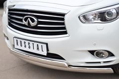 Защита переднего бампера 75х42 (дуга) 75х42 (дуга) для Infiniti JX35-QX60 2013-