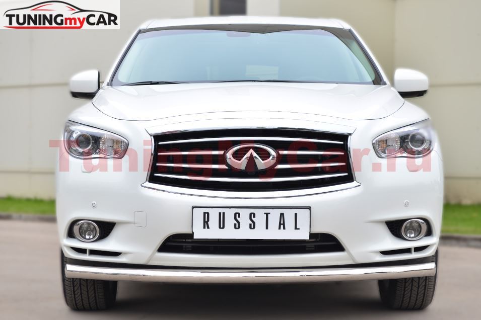 Защита переднего бампера D63 (секции) для Infiniti JX35-QX60 2013-