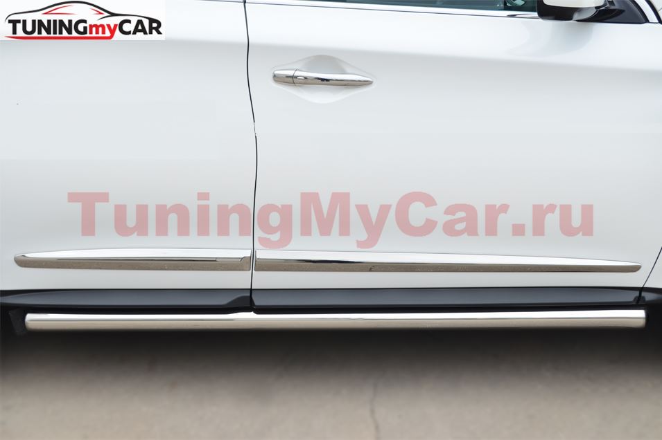 Пороги труба D63 (Вариант 3) для Infiniti JX35-QX60 2013-