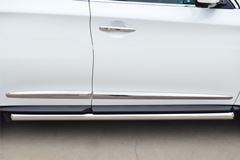 Пороги труба D63 (Вариант 1) (Гибрид) для Infiniti JX35-QX60 2013-