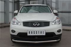 Защита переднего бампера D63 (секции) для Infiniti QX50 2014-