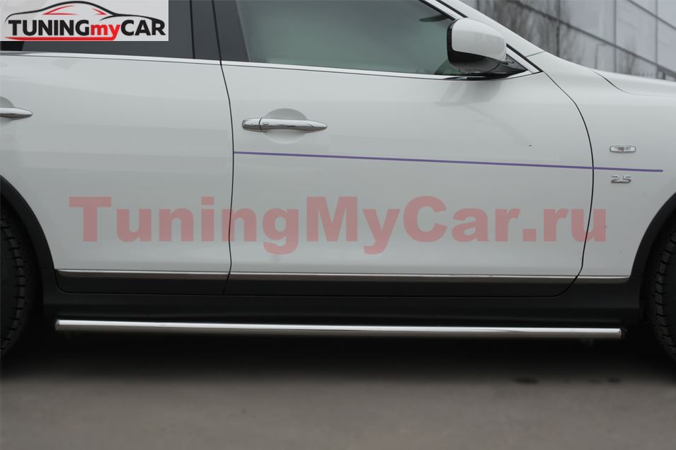 Пороги труба D42 для Infiniti QX50 2014-