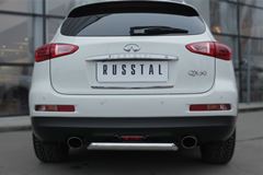 Защита заднего бампера D63 (дуга) для Infiniti QX50 2014-